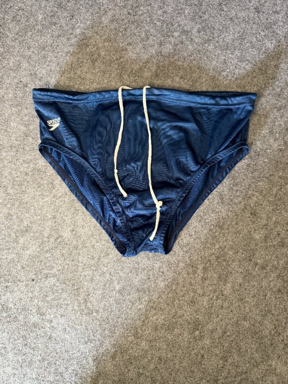 Vintage Speedo Men's Swim Brief Navy Blue Size Small Made in USA